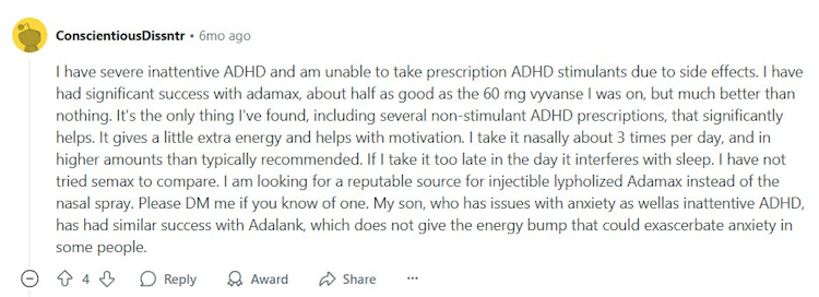 adamax experience from reddit user